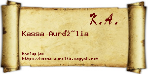 Kassa Aurélia névjegykártya